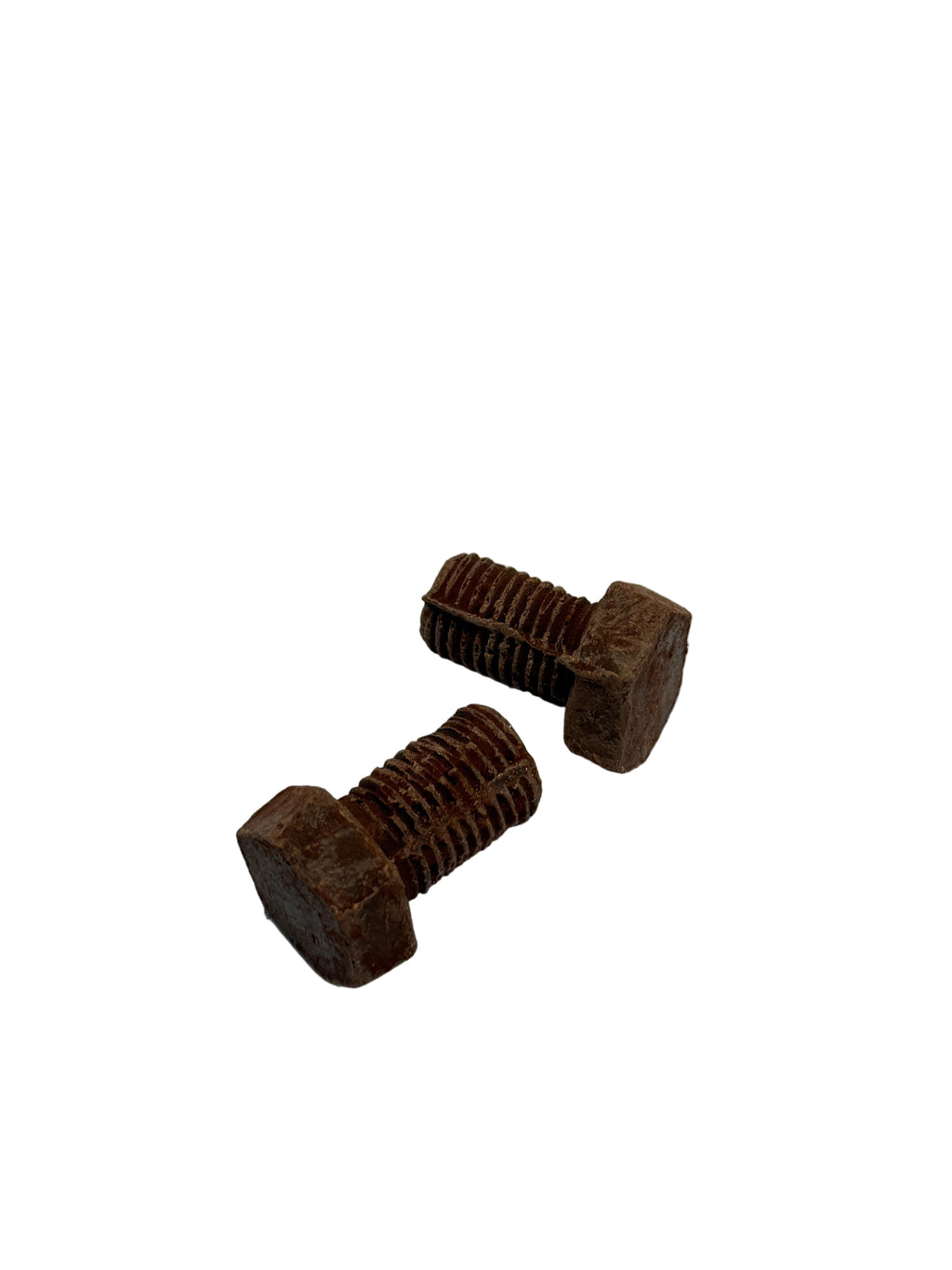 Scatola con forbice, taglierino e bulloni in cioccolato