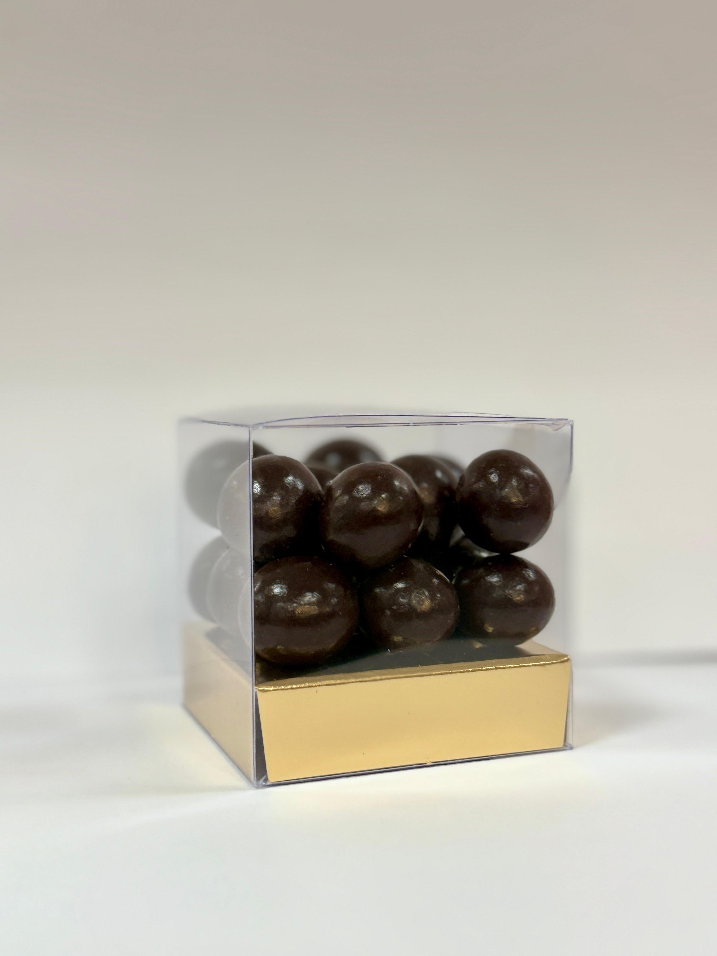 Box di nocciole ricoperte di cioccolato fondente - cod. VBFR21