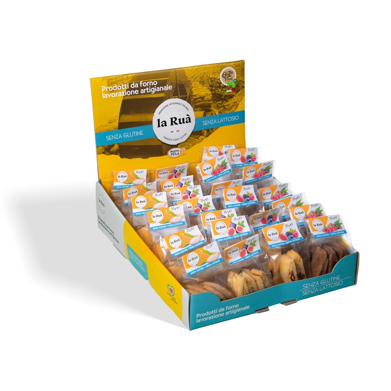 Espositore frollini con confettura 25 x 25 gr. Peila - cod. BISCOTTI34