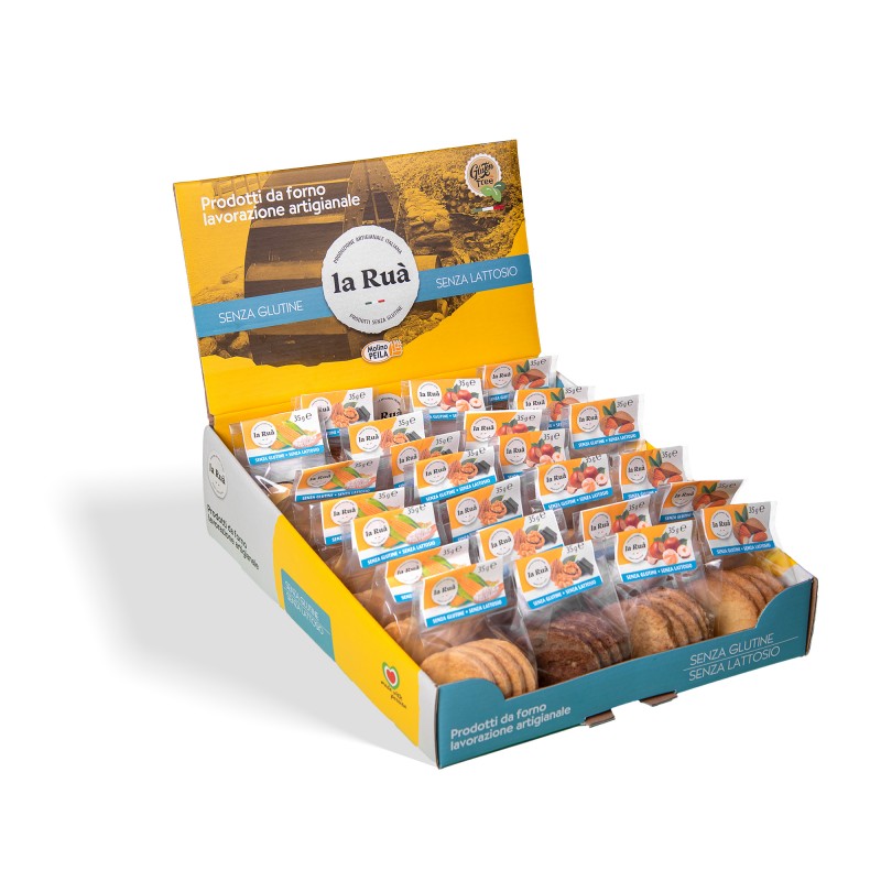Espositore frollini frutta secca 25 x 35 gr. Peila - cod. BISCOTTI35