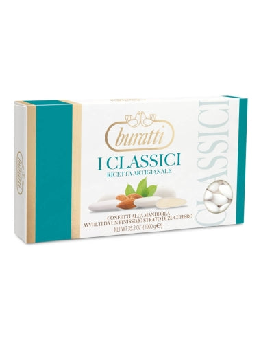 Confetti classici mandorla pelata bianco 1 Kg  - Buratti