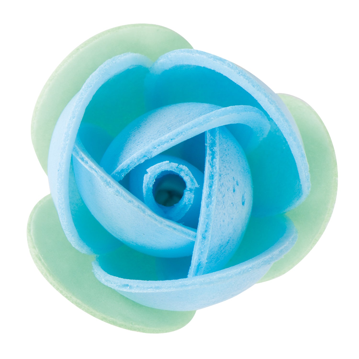 ROSA CIALDA BLU CON FOGLIA VERDE 3.5cm 140pezzi