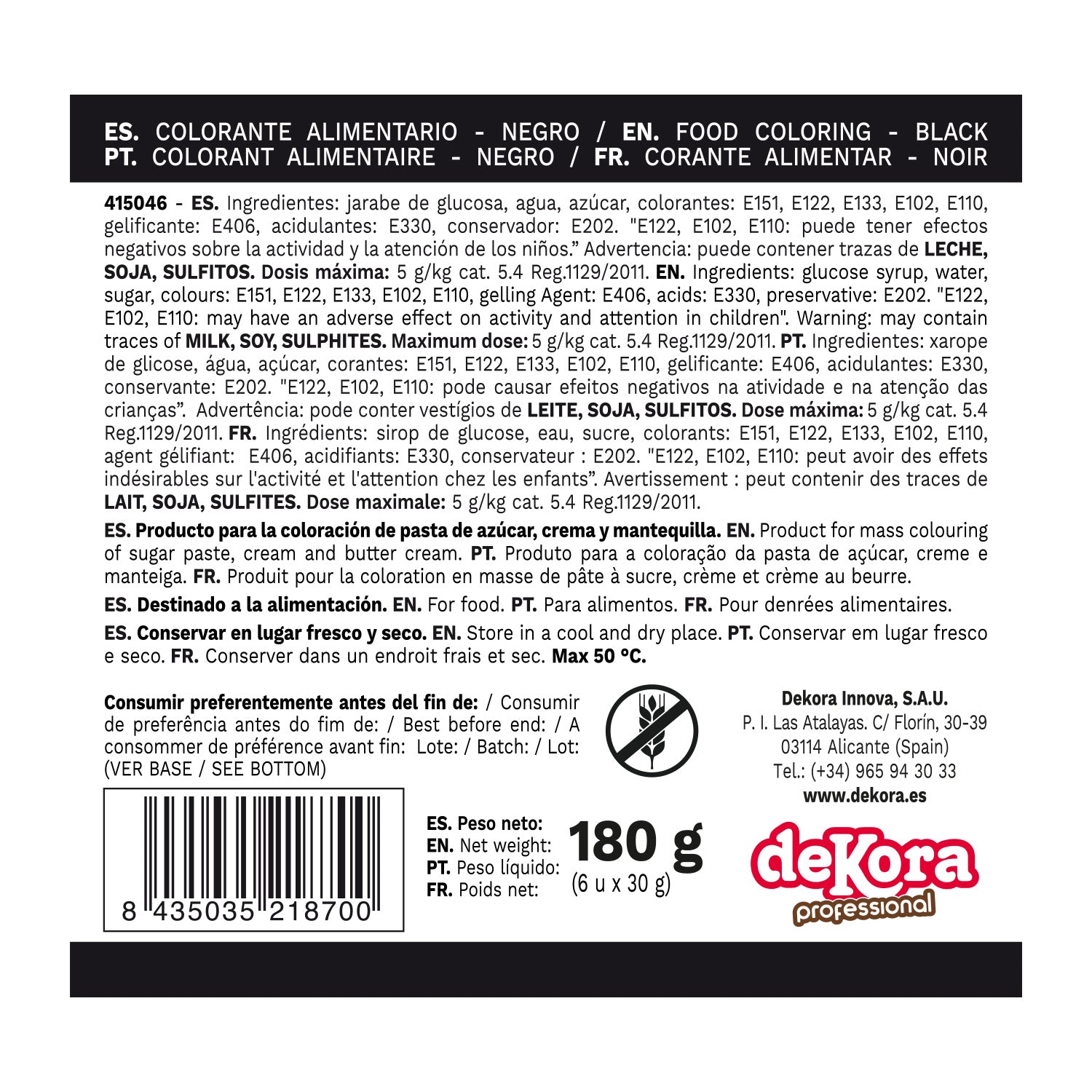 COLORANTE IN PASTA NERO 30gr