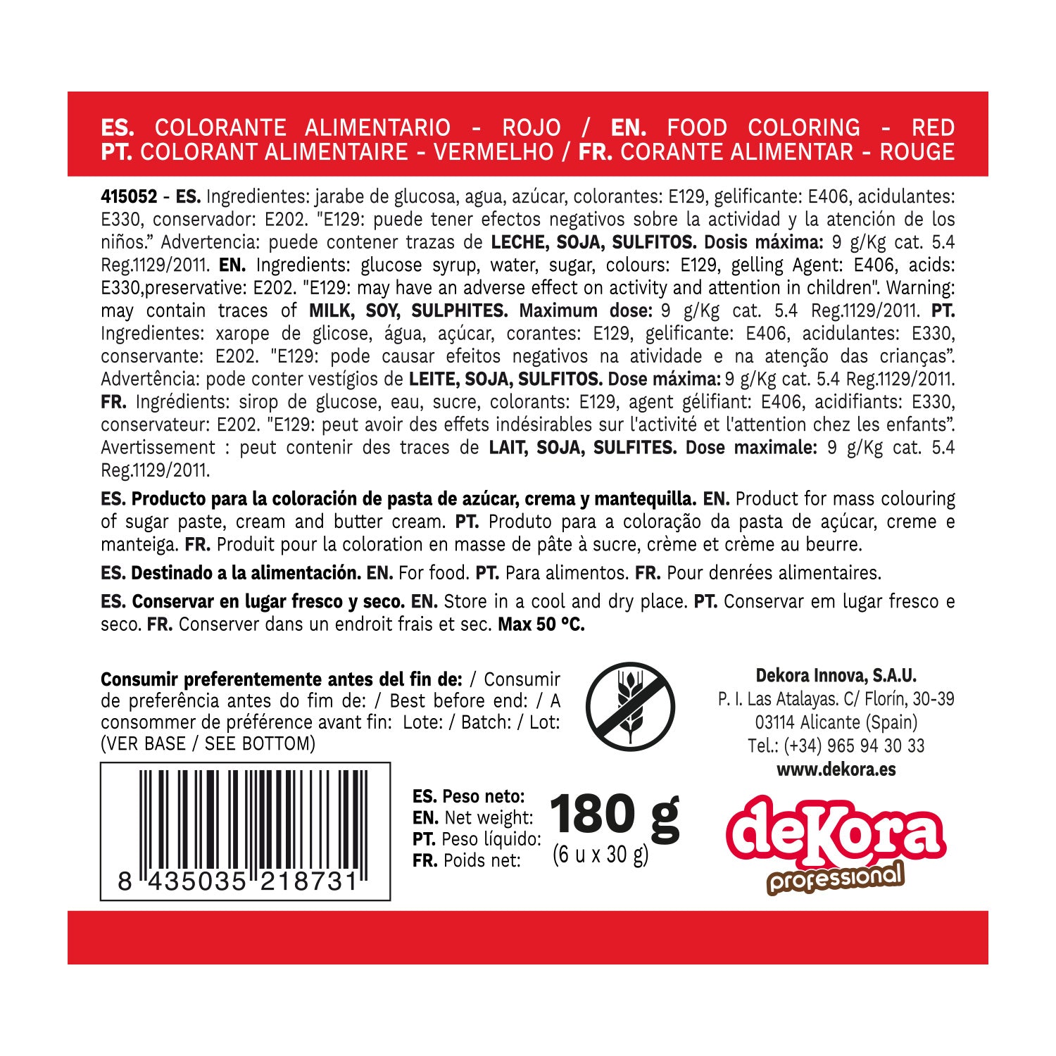 COLORANTE IN PASTA ROSSO 30GR