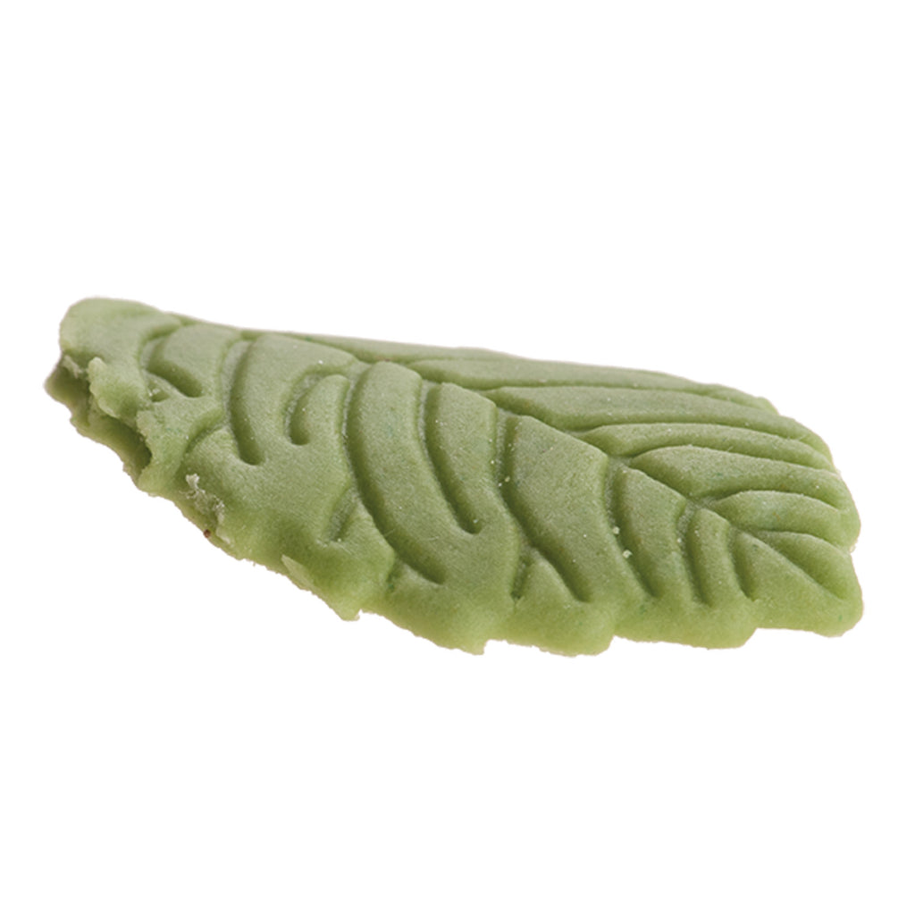 DECORAZIONE PASTA DI ZUCCHERO FOGLIA VERDE OLIVA 3,7CM 200pezzI