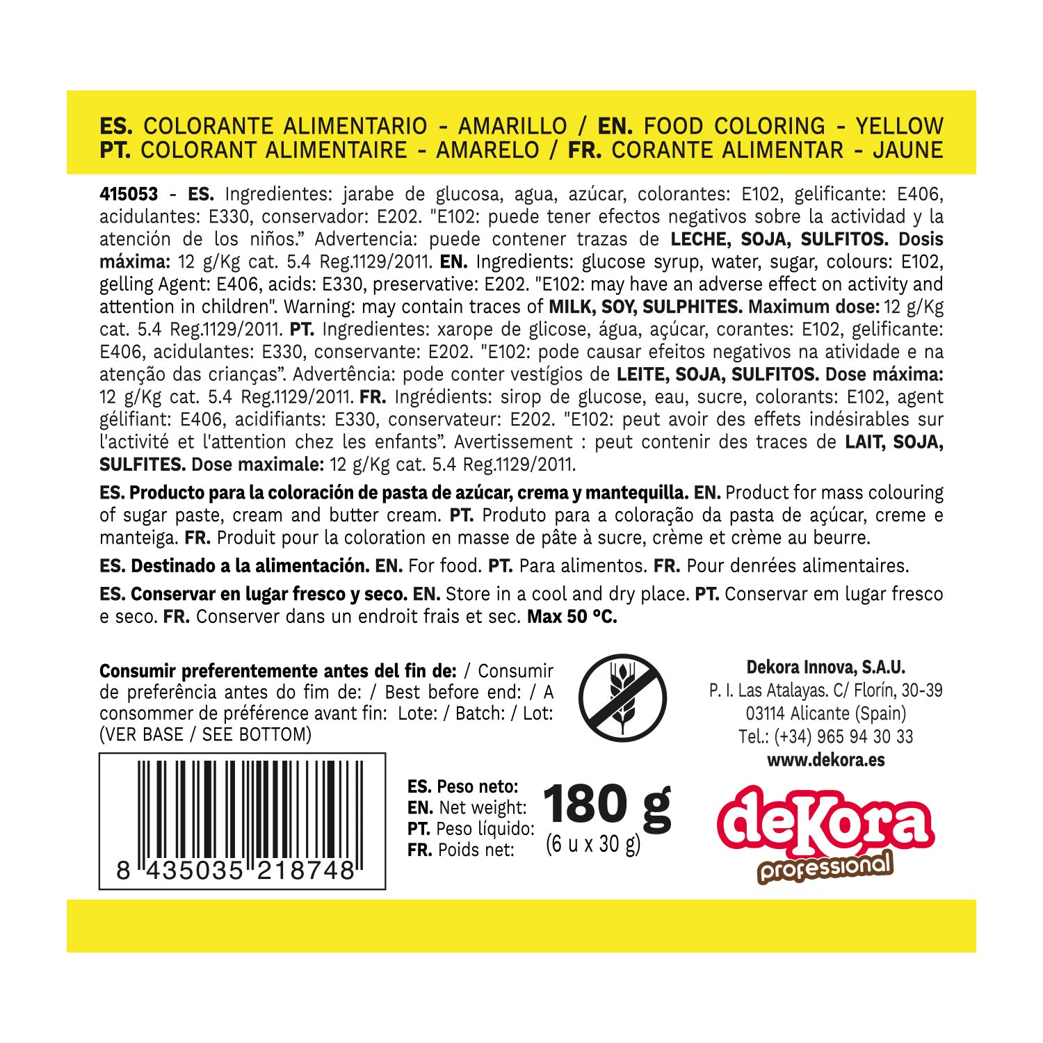 COLORANTE IN PASTA GIALLO 30gr