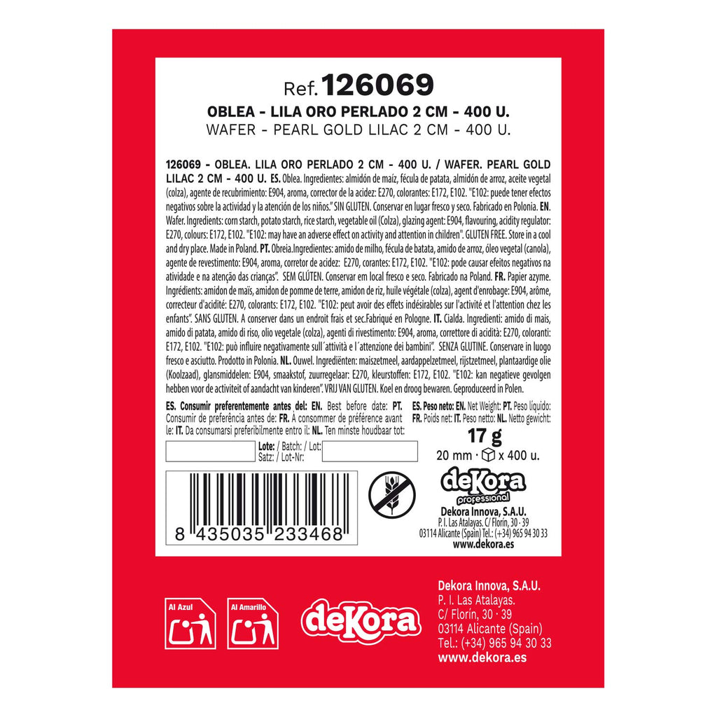 LILLÀ CIALDA PERLATO 2CM 400pezzi