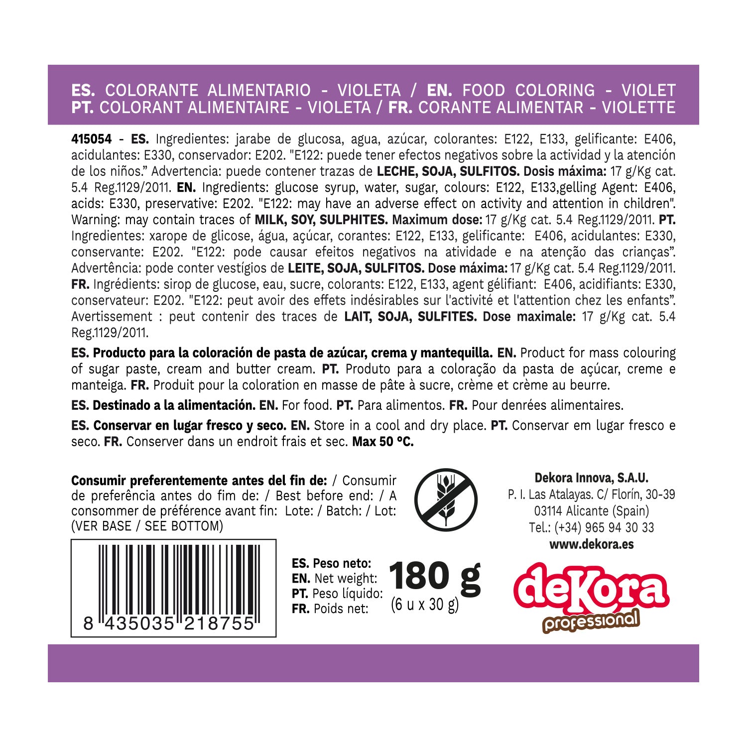 COLORANTE IN PASTA VIOLA 30gr