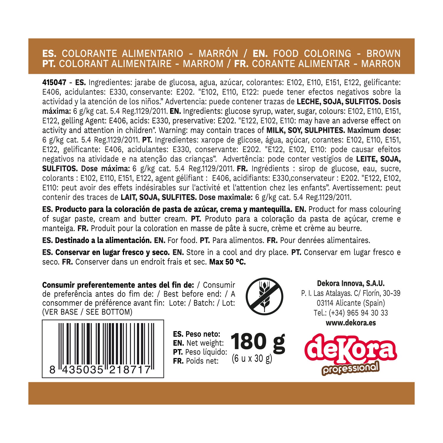 COLORANTE IN PASTA MARRONE 30gr