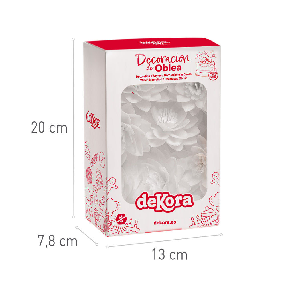 FIORE DI CIALDA BIANCO  5,5CM 18pezzi