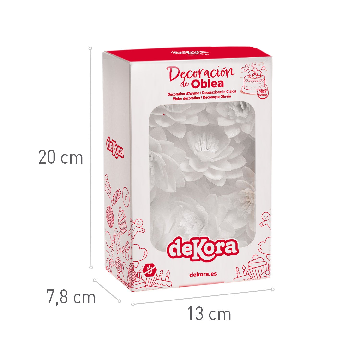 FIORE DI CIALDA BIANCO  5,5CM 18pezzi