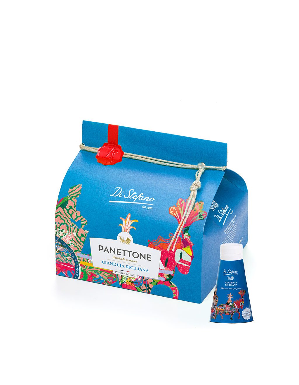 Panettone gianduia siciliana 220 gr+ vaso crema Di Stefano - cod. DISTE06