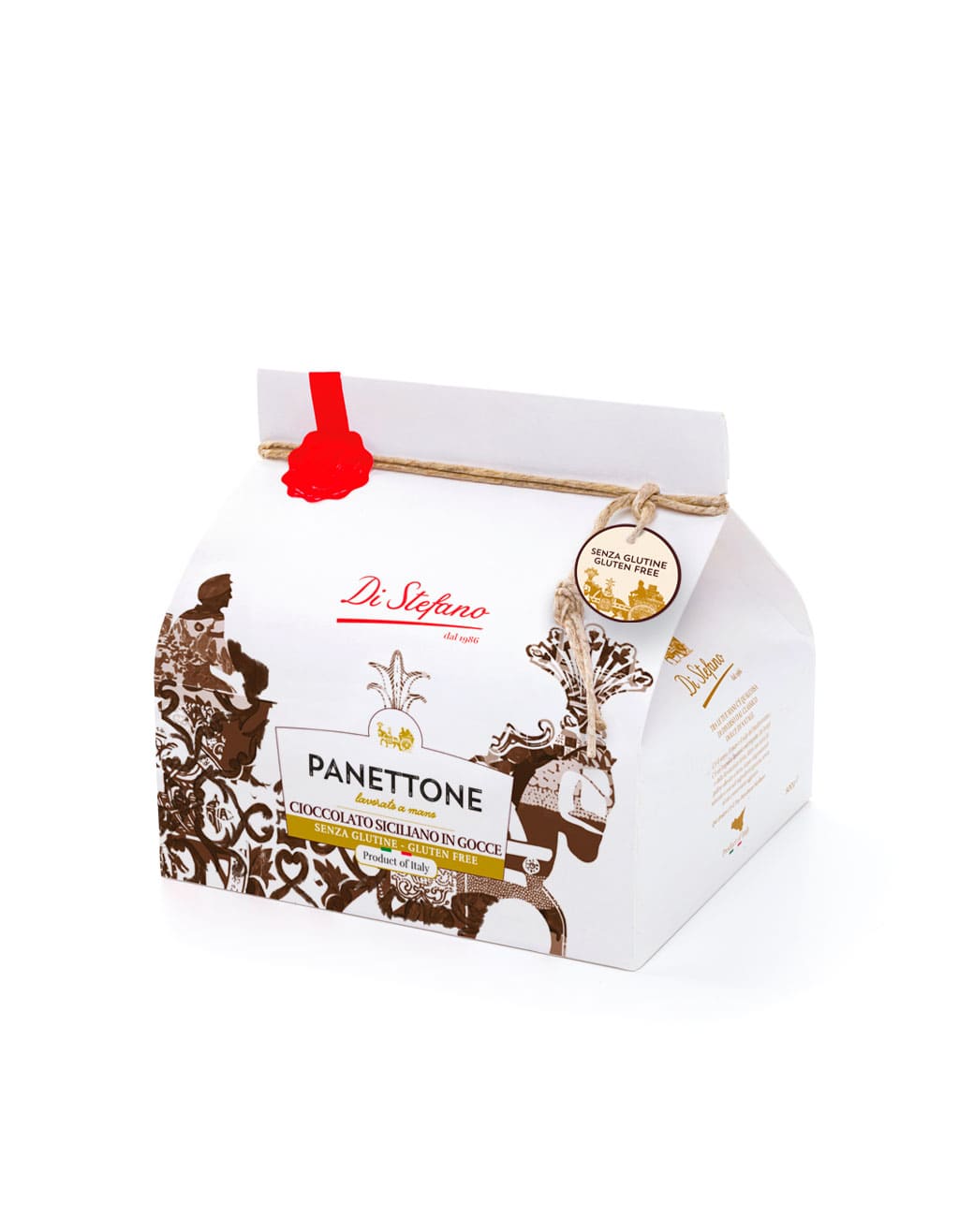 Panettone cioccolato Sicil. gocce gluten free bag 750 gr  Di Stefano - cod. DISTE18