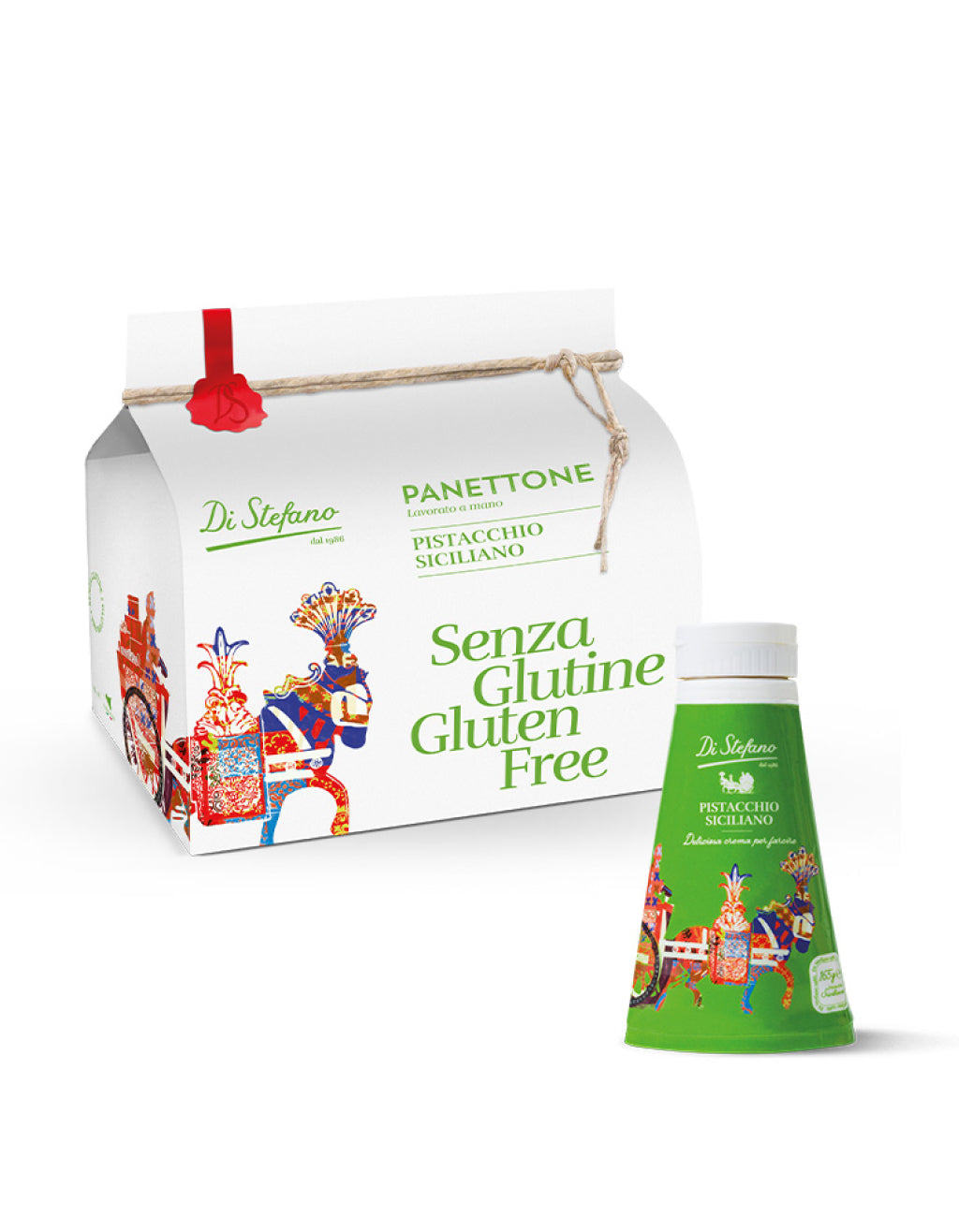 Panettone pistacchio gluten free bag 750 gr Di Stefano - cod. DISTE19