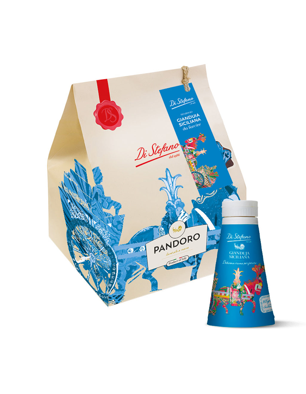 Pandoro gianduia siciliana sac a poche 1000 gr Di Stefano - cod. DISTE30