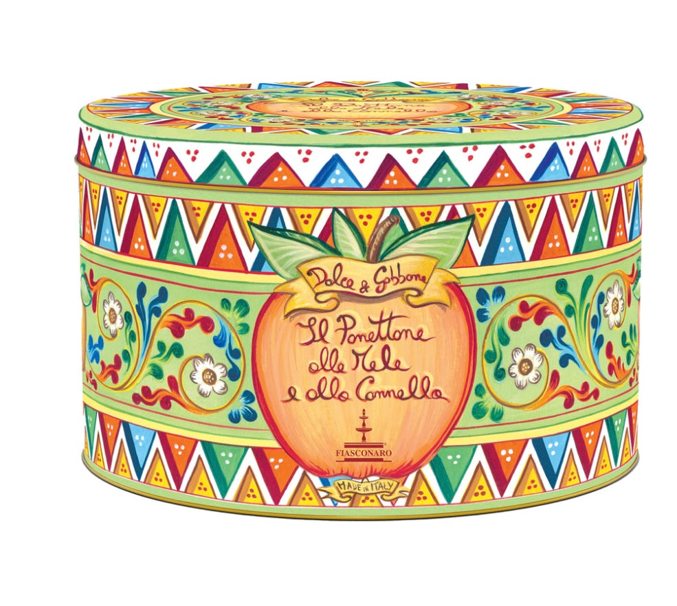Panettone D&G mela e cannella 500 gr. latta Fiasconaro - cod. FIASCO139