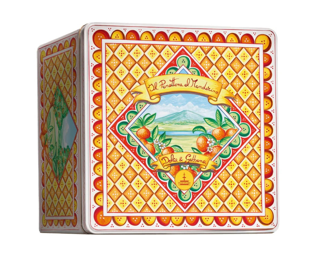 Panettone al mandarino D&G 1 kg. latta Fiasconaro - cod. FIASCO140