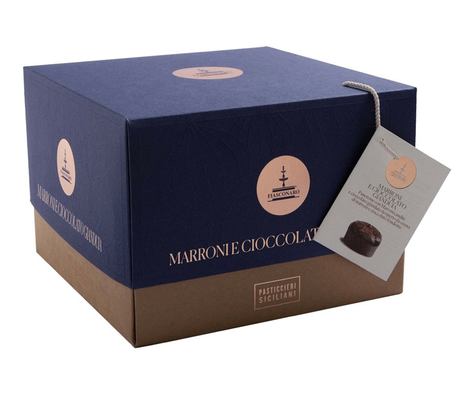 Panettone marroni e cioccolato di gianduia da 1 Kg Fiasconaro - cod. FIASCO49