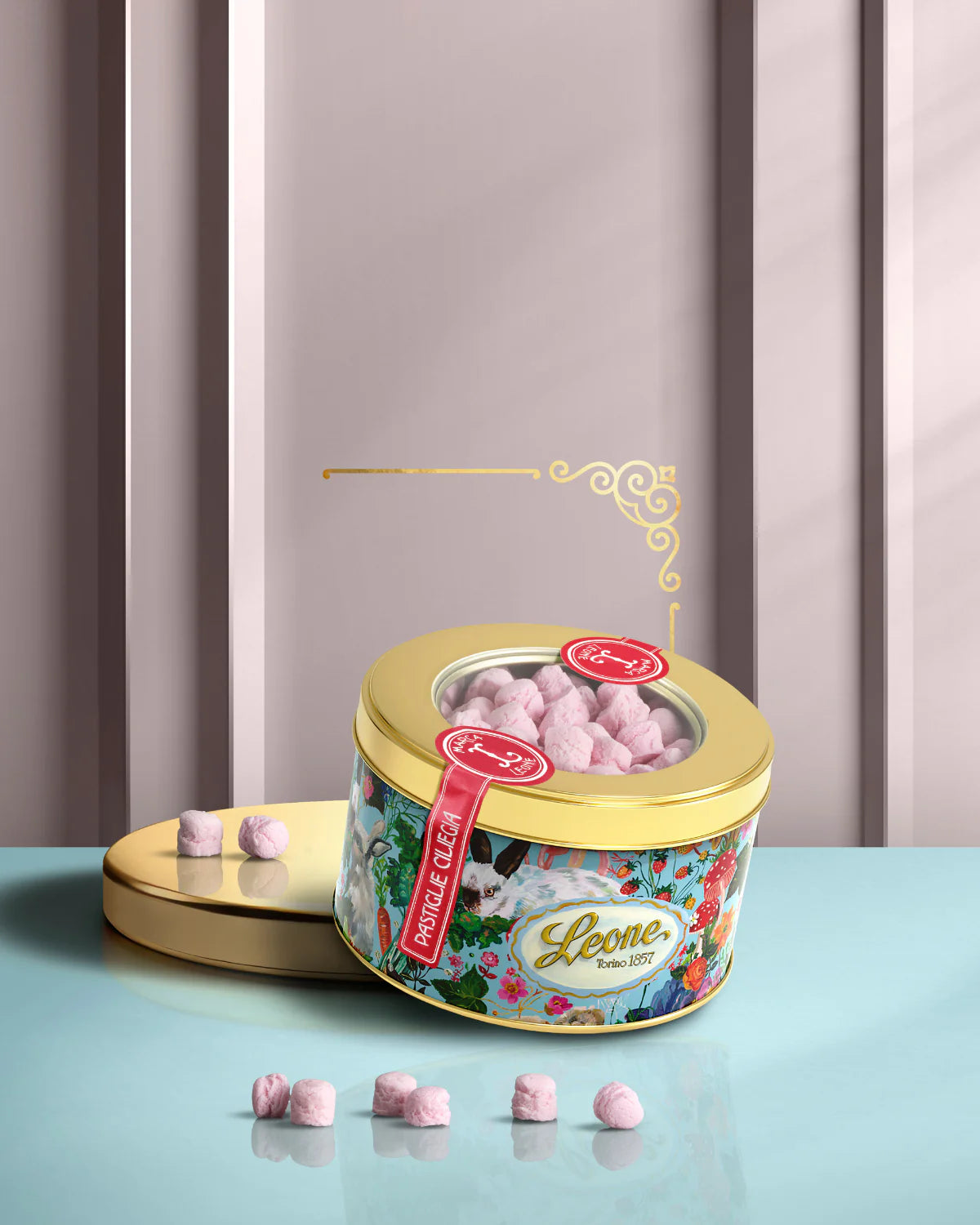 Tondino Nathalie Lété pastiglie alla ciliegia 60gr Leone - cod. LEO32