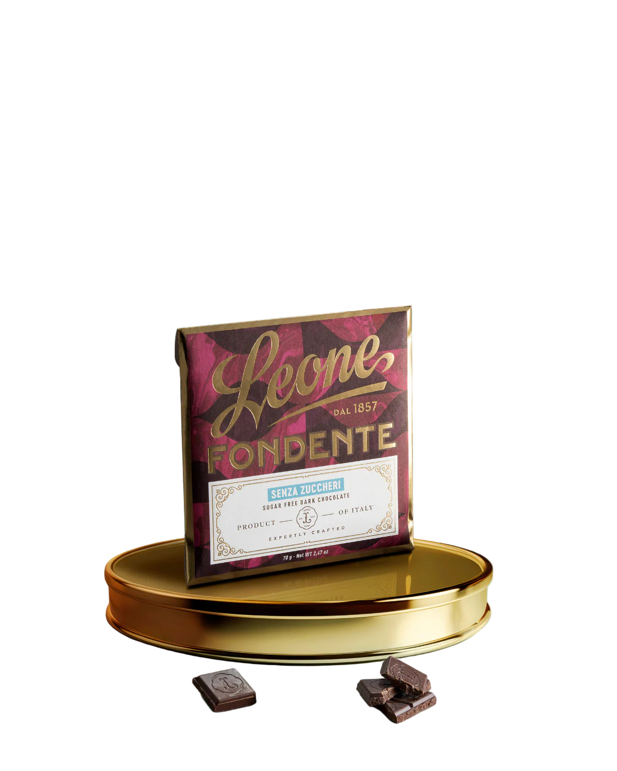 Tavoletta cioccolato fondente senza zuccheri 70gr Leone - cod. LEO54