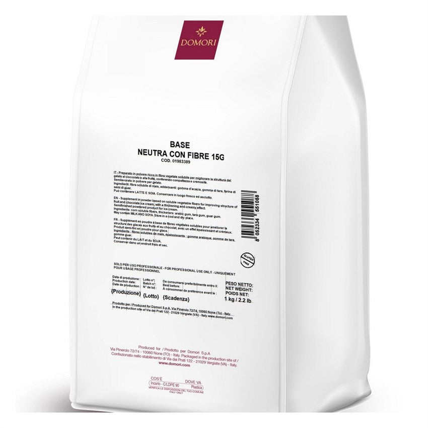 Base neutra con fibre 15 gr Kg 1 - Domori