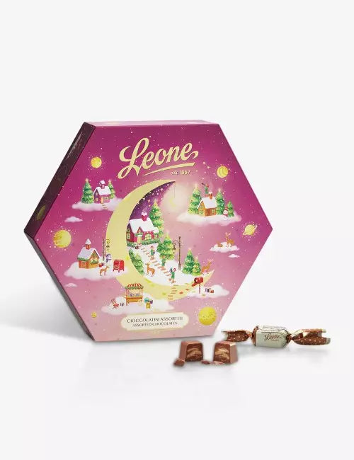 Scatola boule de neige con praline gourmet assortite Leone - COD. LEO50