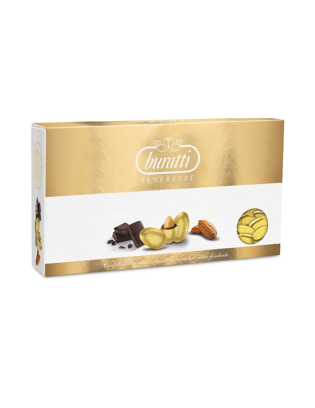 Confetti Tenerezze cioccolato fondente col. oro 500 gr - Buratti